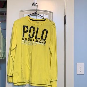 men's yellow polo shirt